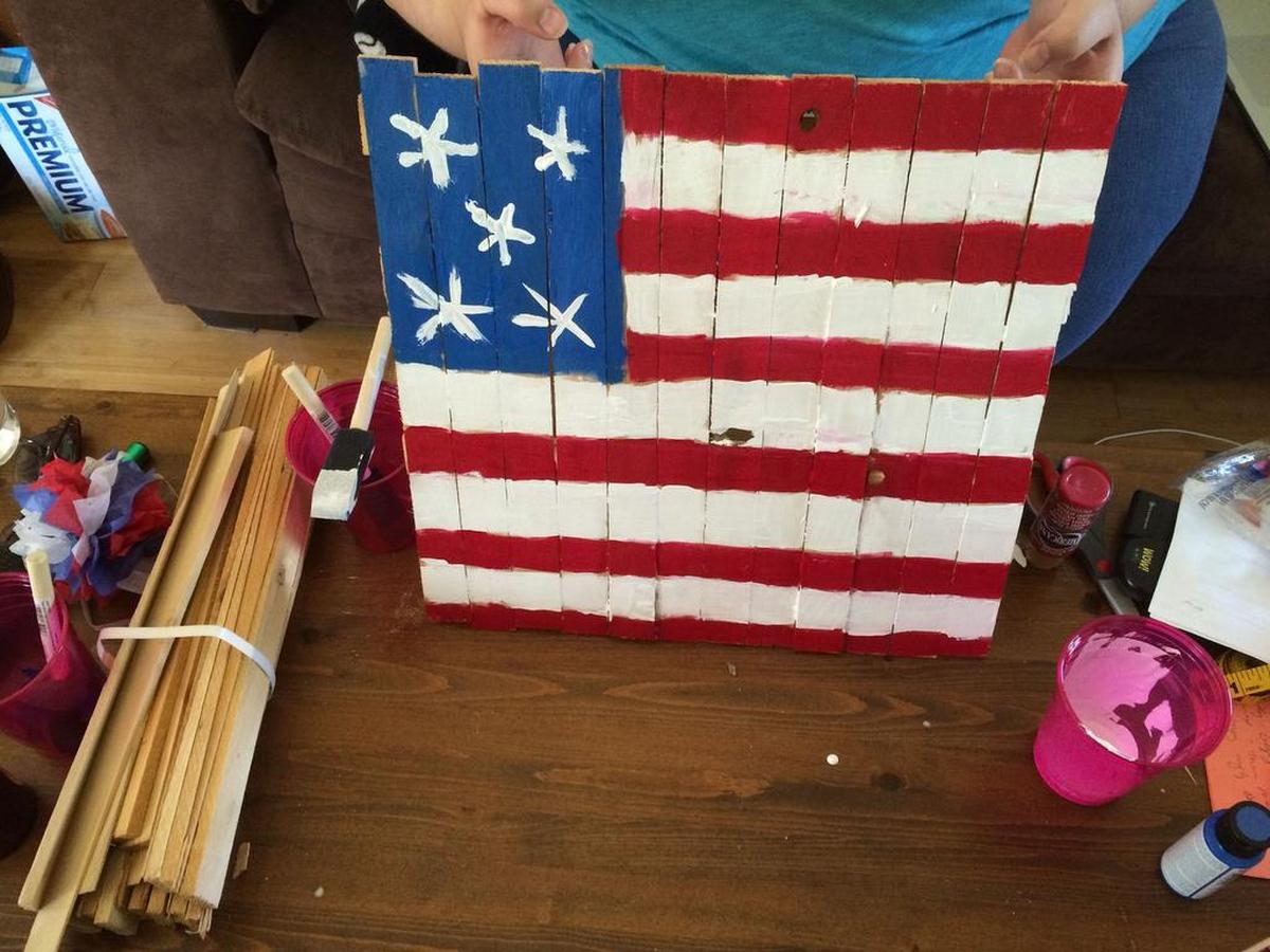 The finished shim flag.