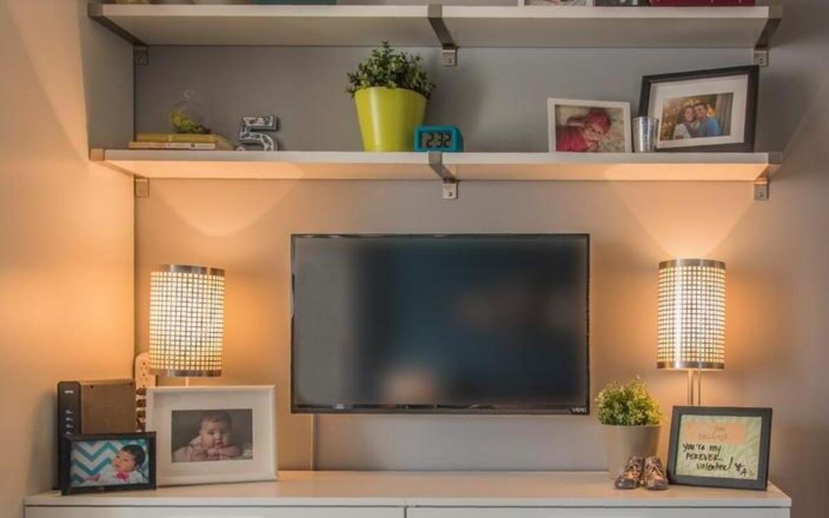 Dresser and shelves were part of the Ikea bedroom makeover for the Marble family.
