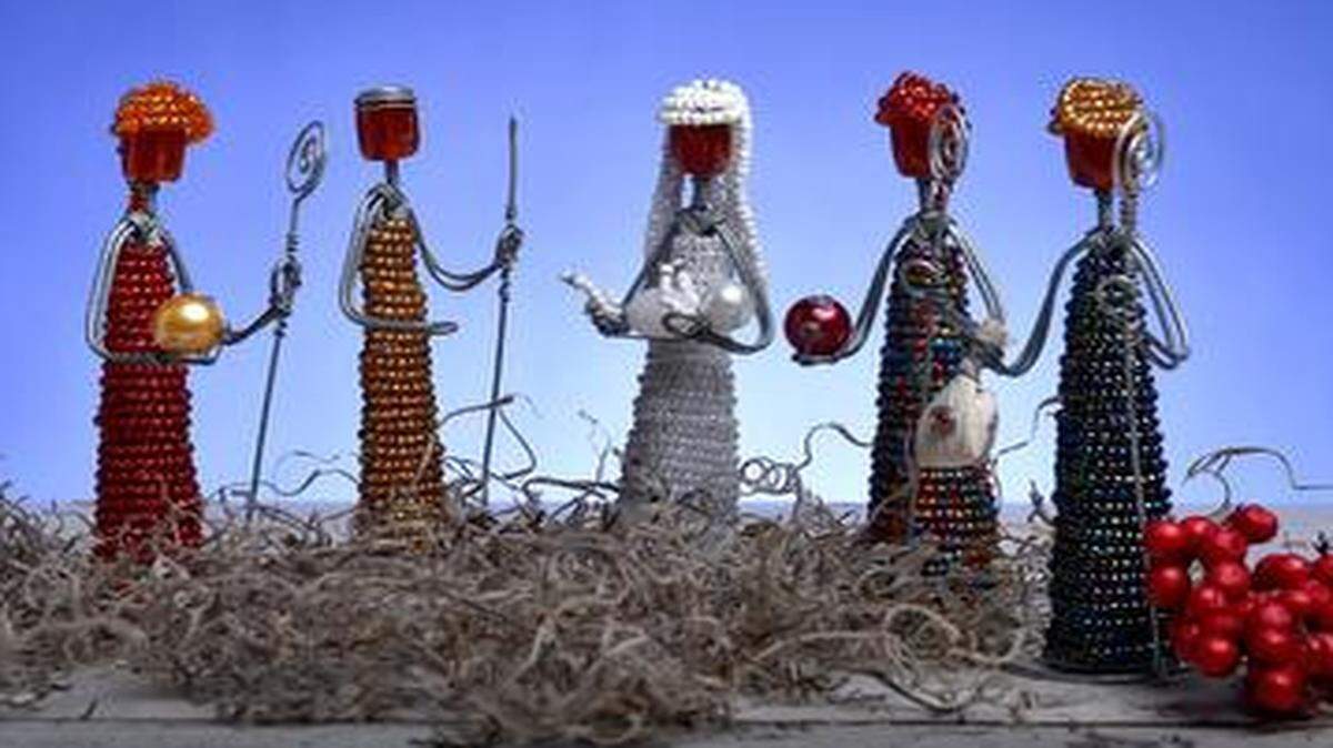 Beading is big in Africa. This Christmas Nativity ($99 at World’s Window) was created by artisans in Kenya.