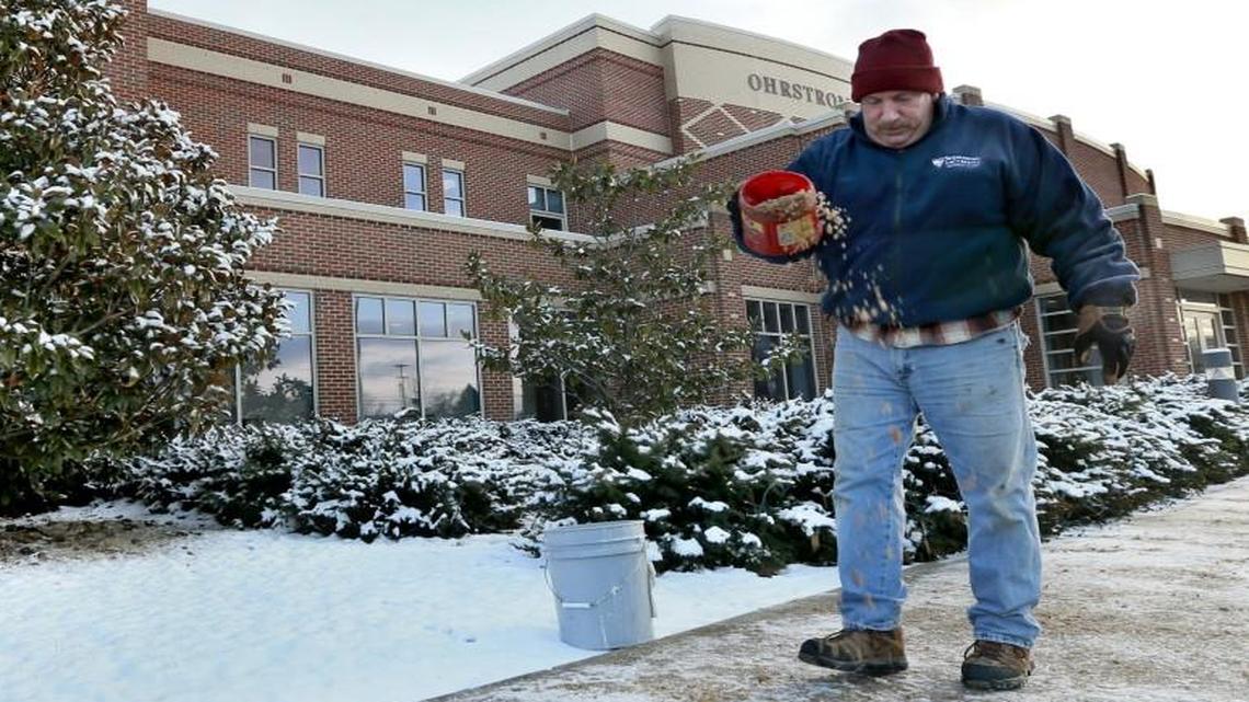 Take care when applying de-icers to not overdo it, or you are likely to harm plants and concrete.