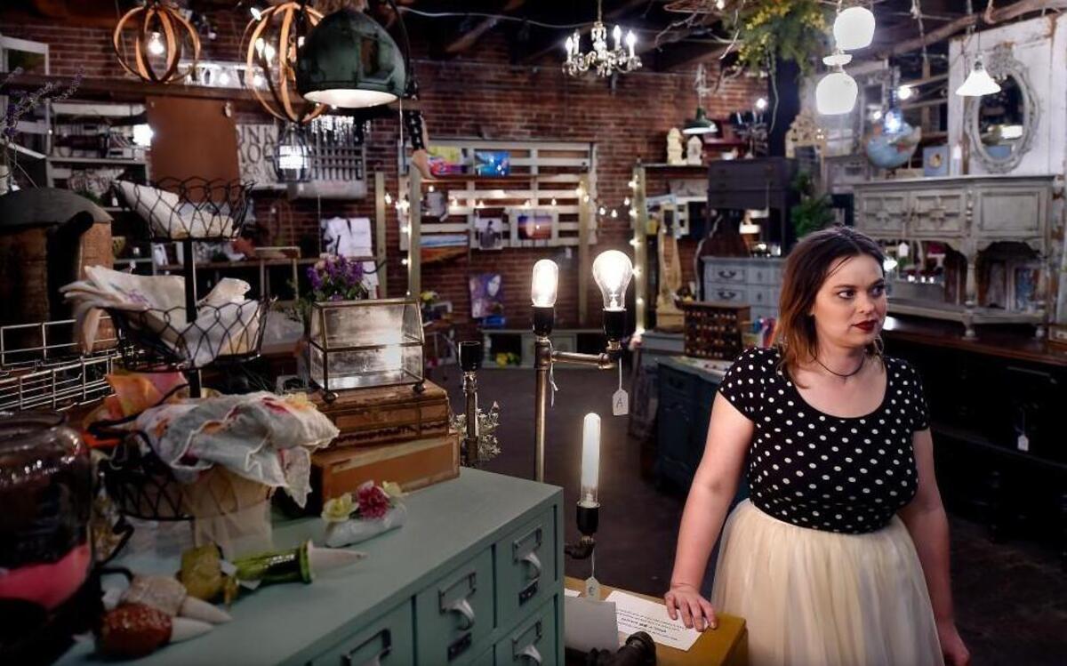 Bryn Chaney, of Hickory Dickory, encourages her vendors to create stories when they decorate their spaces. Sometimes, she says, customers buy entire vignettes.