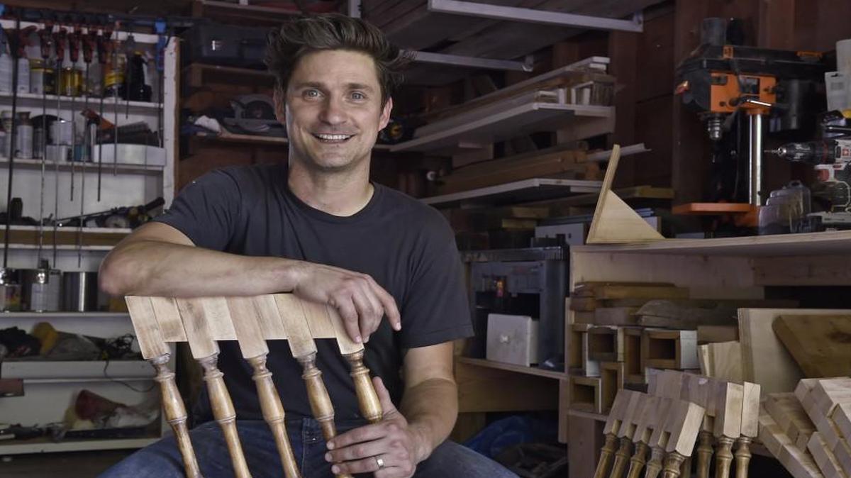 Aaron Weidner works out of the garage of his Prairie Village home.