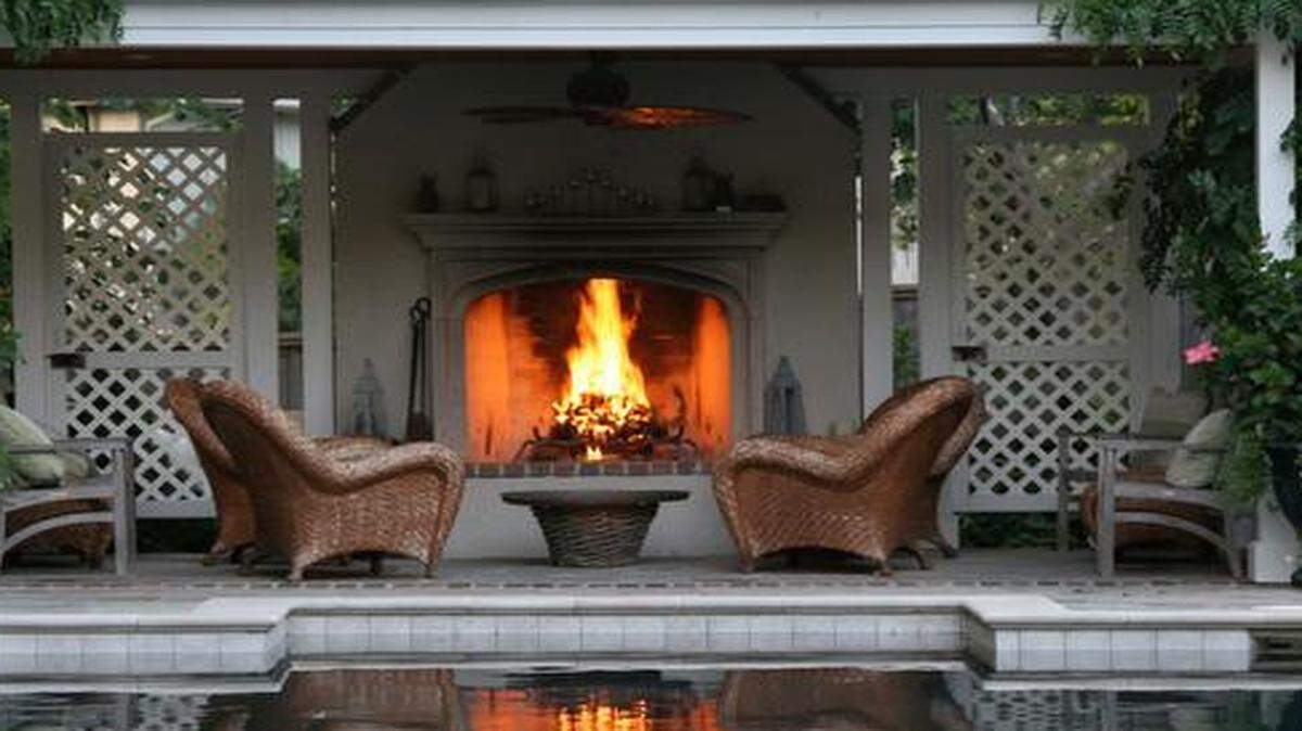 
Outdoor fireplaces provide warmth and a gathering spot for homeowners thinking outside their four walls even in chillier months.
