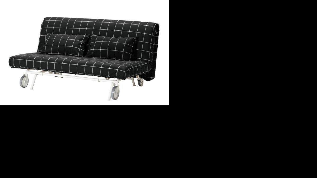 
Ikea’s Havet sofa bed has casters for easy moving and is covered in a durable cotton upholstery available in several colors. 
