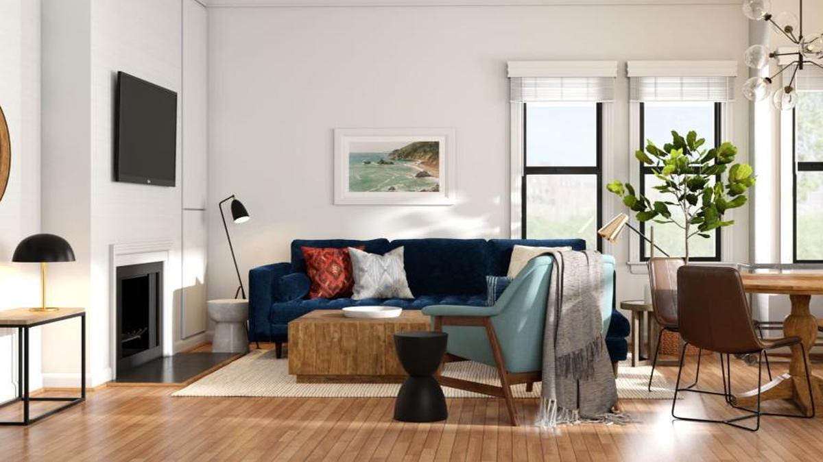 Here’s what the bachelor pad looked like when it was finished.