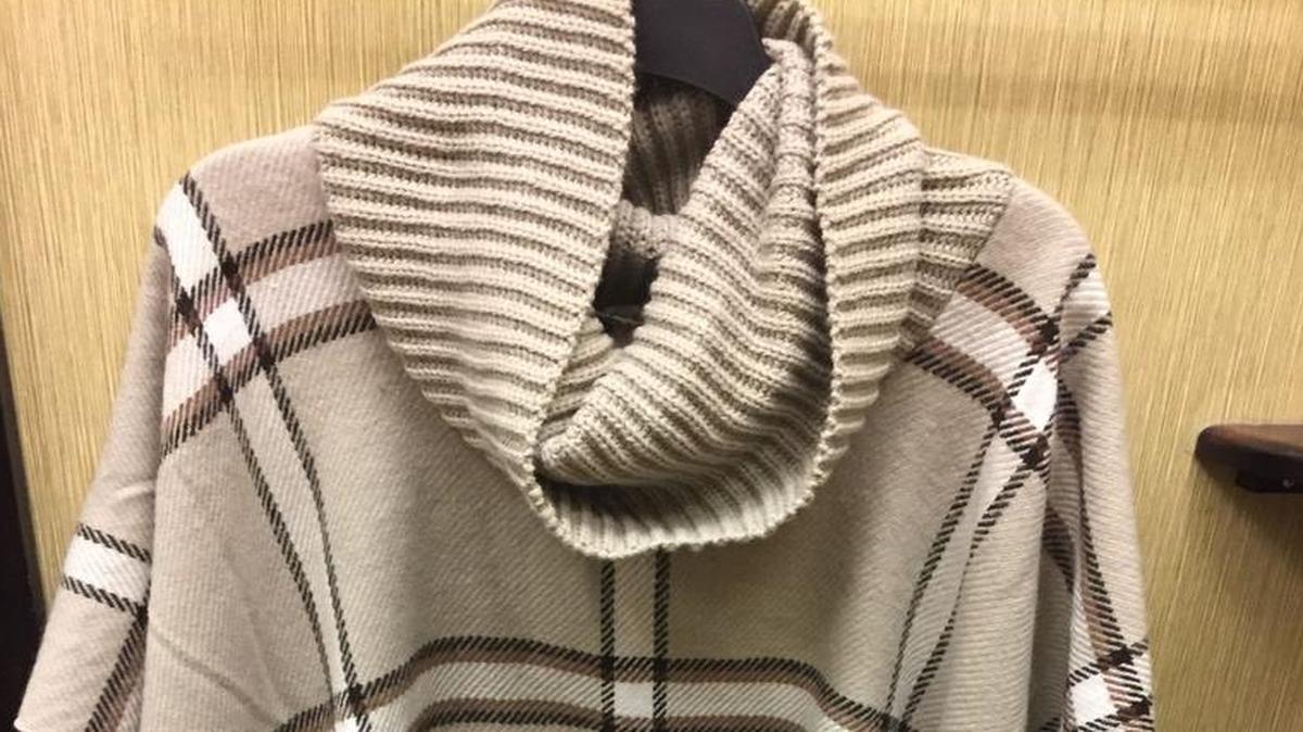 A cowl neck adds extra warmth to an on-trend poncho from Apt. 9 ($68 at Kohl’s).