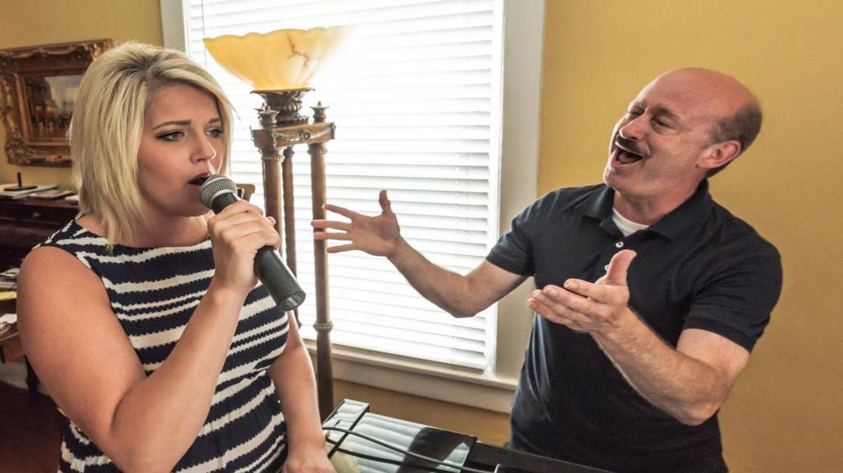 
Talent coach Bill Wolfe worked with singer and pageant contestant Dairyn Tye, an aspiring Miss Illinois.
