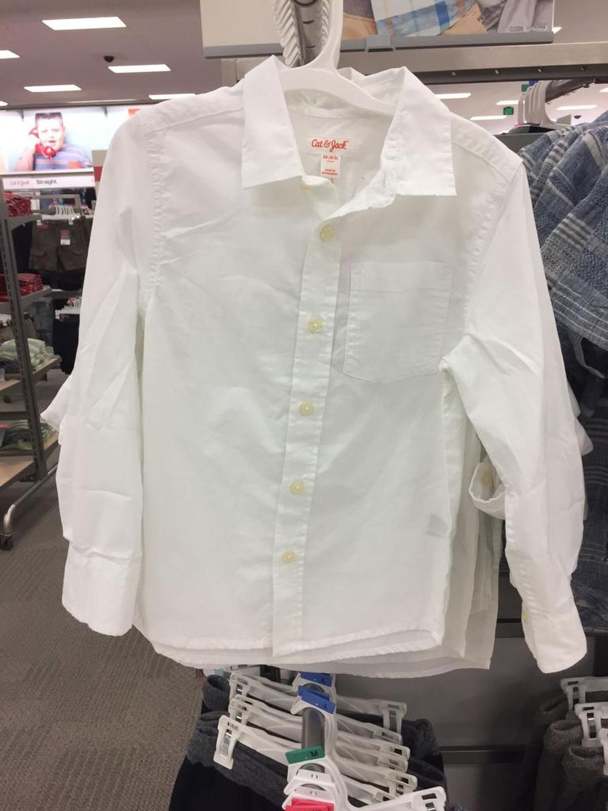 Another great topper for khaki shorts: this classic white button-down (Cat & Jack, $14.99).