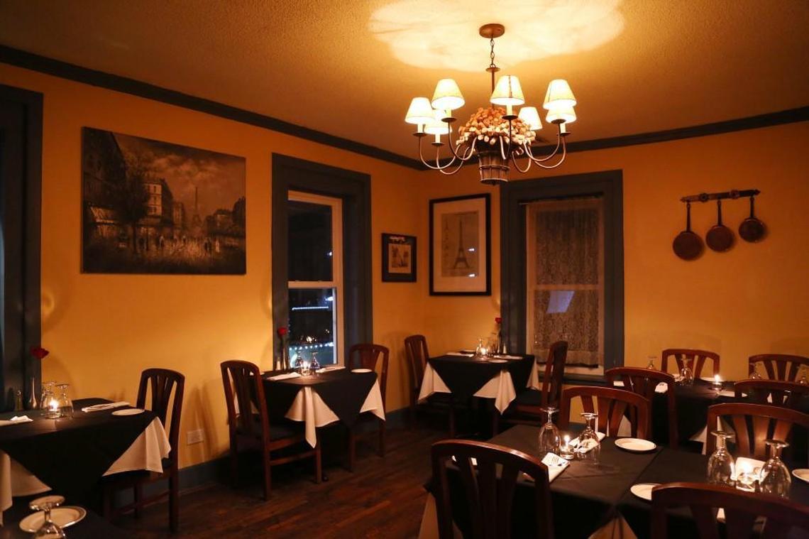 Cafe des Amis is housed upstairs in Parkville’s oldest business structure, built in 1844.