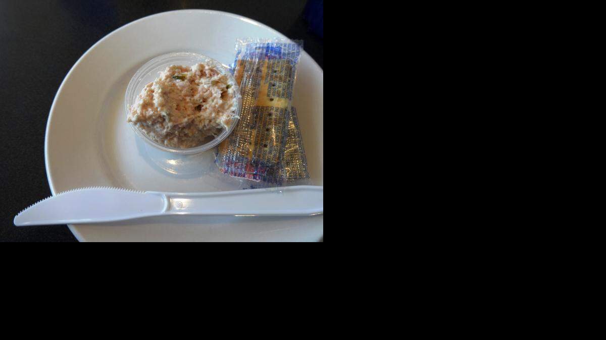 
Sample portion of Brobecks ham salad — enough to make you want more.

