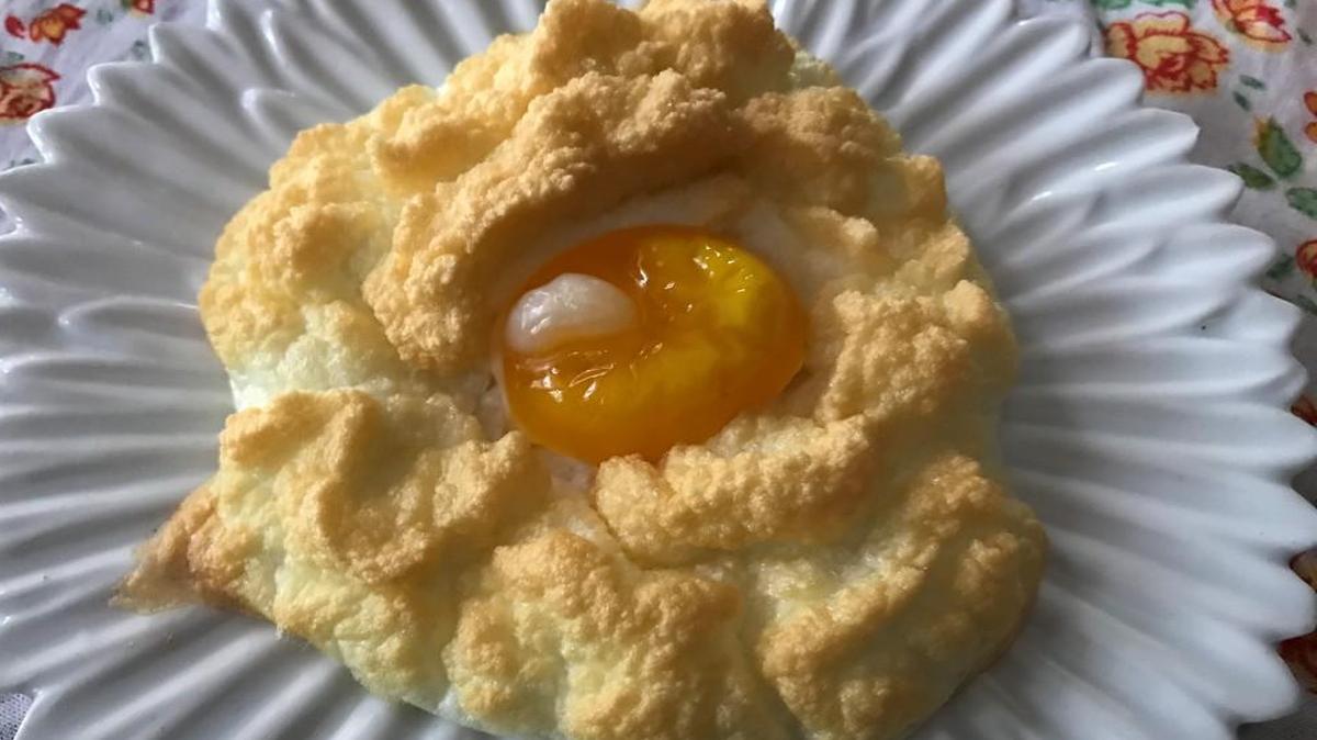 My stab at cloud eggs, a current Instagram sensation.