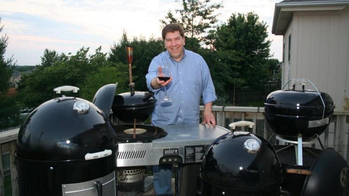 Craig Jones with his grillfriends