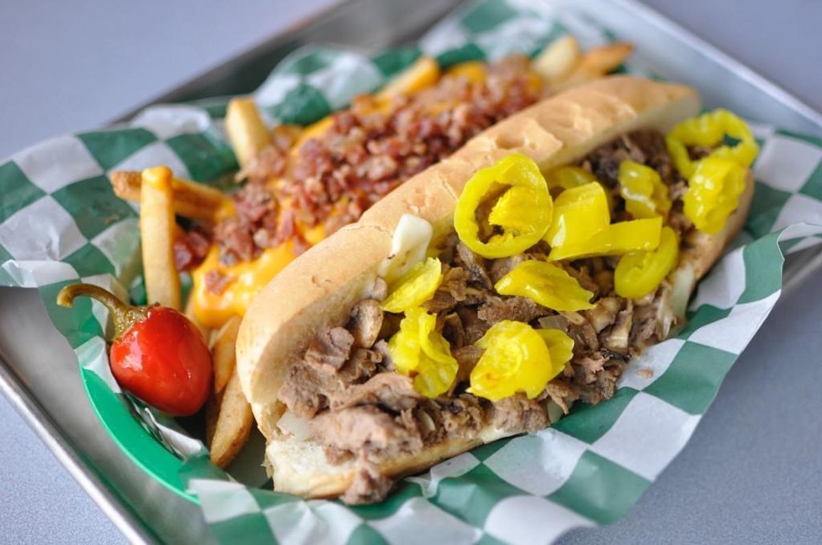 Rob Riggle’s go-to sandwich at Chartroose Caboose is the Zephyr, a Philly cheesesteak made with onions, mushrooms and melted cheese.