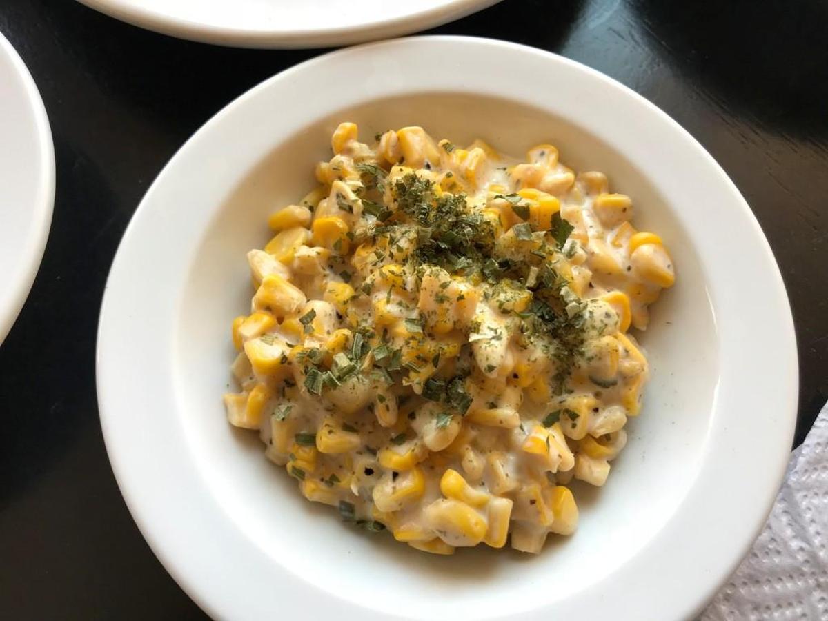 The cheesy corn is based on Kimball’s grandmother’s recipe.