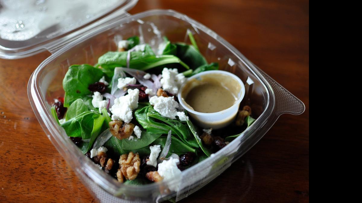
Spinach salad from the Merc Co-Op in Lawrence