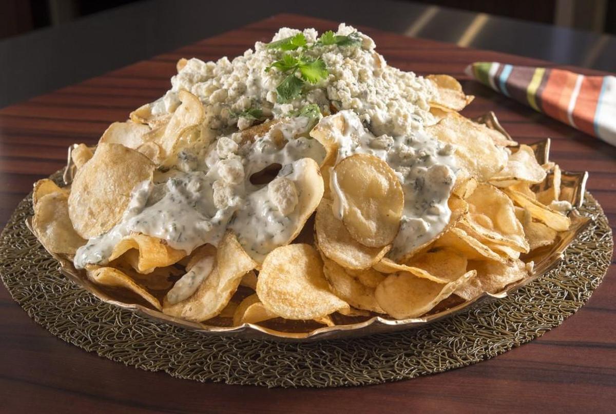 Cosmic Chips With Gorgonzola Bechamel