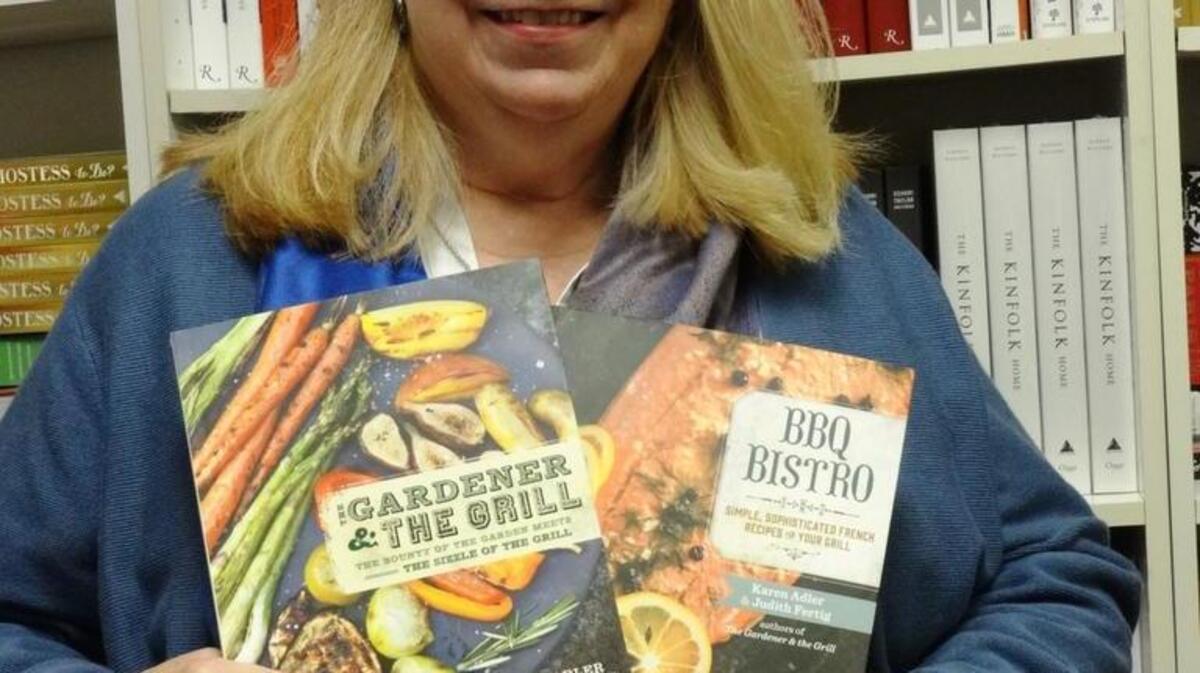 Karen Adler of Pig Out Publications with The Gardener & The Grill and BBQ Bistro