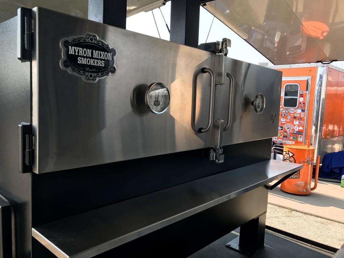 Myron Mixon, who calls himself “the winningest man in barbecue,” has his own line of smokers and sells sauces, rubs and gadgets.