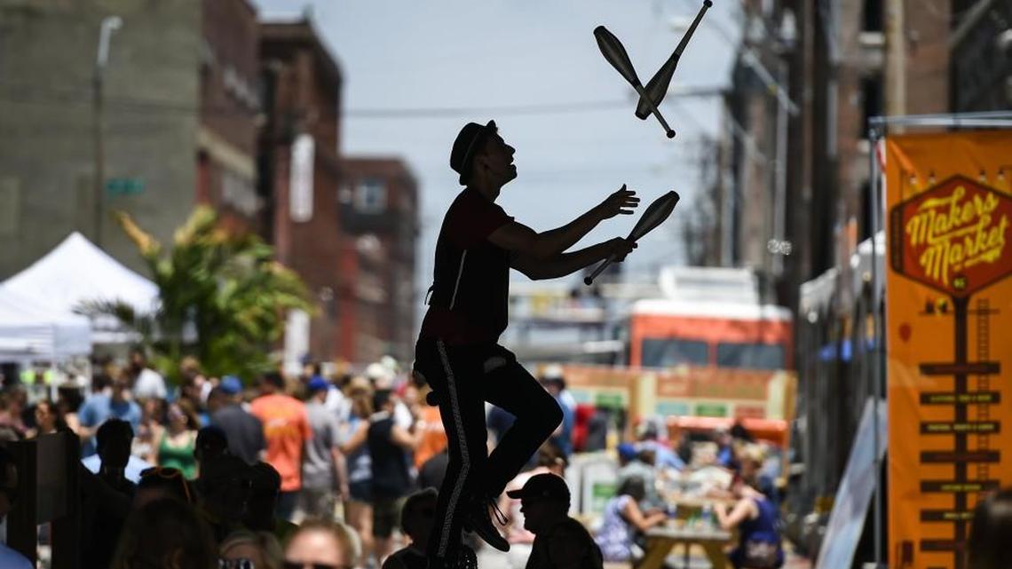 In past years, Boulevardia has featured live music and entertainers such as Jason Divad, who juggled on a seven-foot giraffe unicycle in 2016.