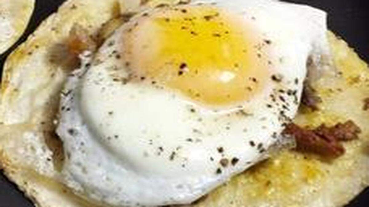 
Egg on barbecue and tortilla
