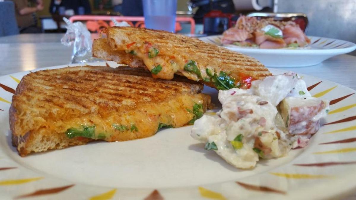 The grilled pimento cheese sandwich at Happy Gillis.