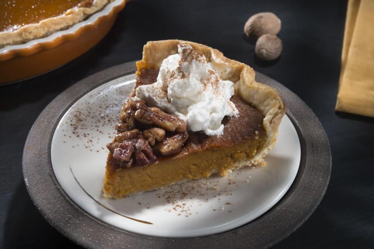 For Thanksgiving, Ladybird Diner owner Meg Heriford offers her recipe for Browned Butter Caramel Sweet Potato Pie With Spiced Praline Crumble.