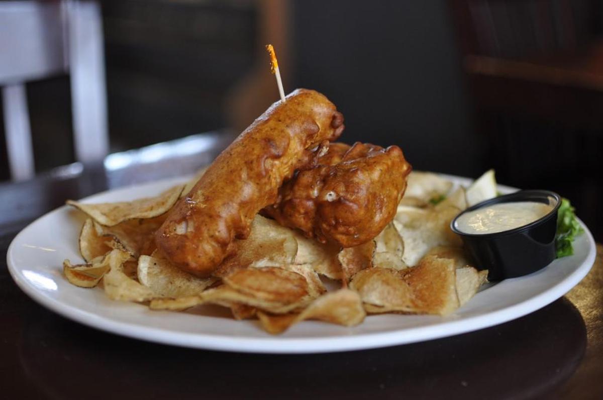 Llywelyn’s Pub, which has locations in Overland Park and Lee’s Summit, serves fish and chips with fries or house-made Welsh potato chips, shown here.