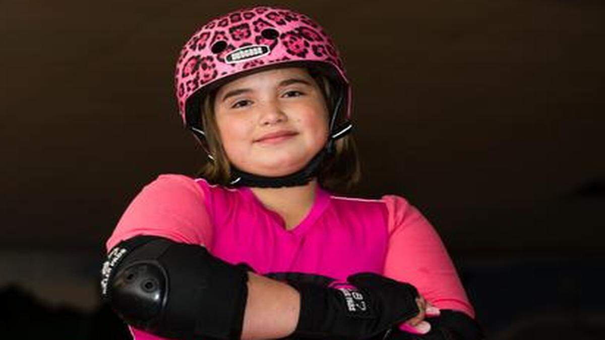 Kylie Glass, 11, aka Lucille Brawl with the Junior Warriors, was MVP for the team last summer.