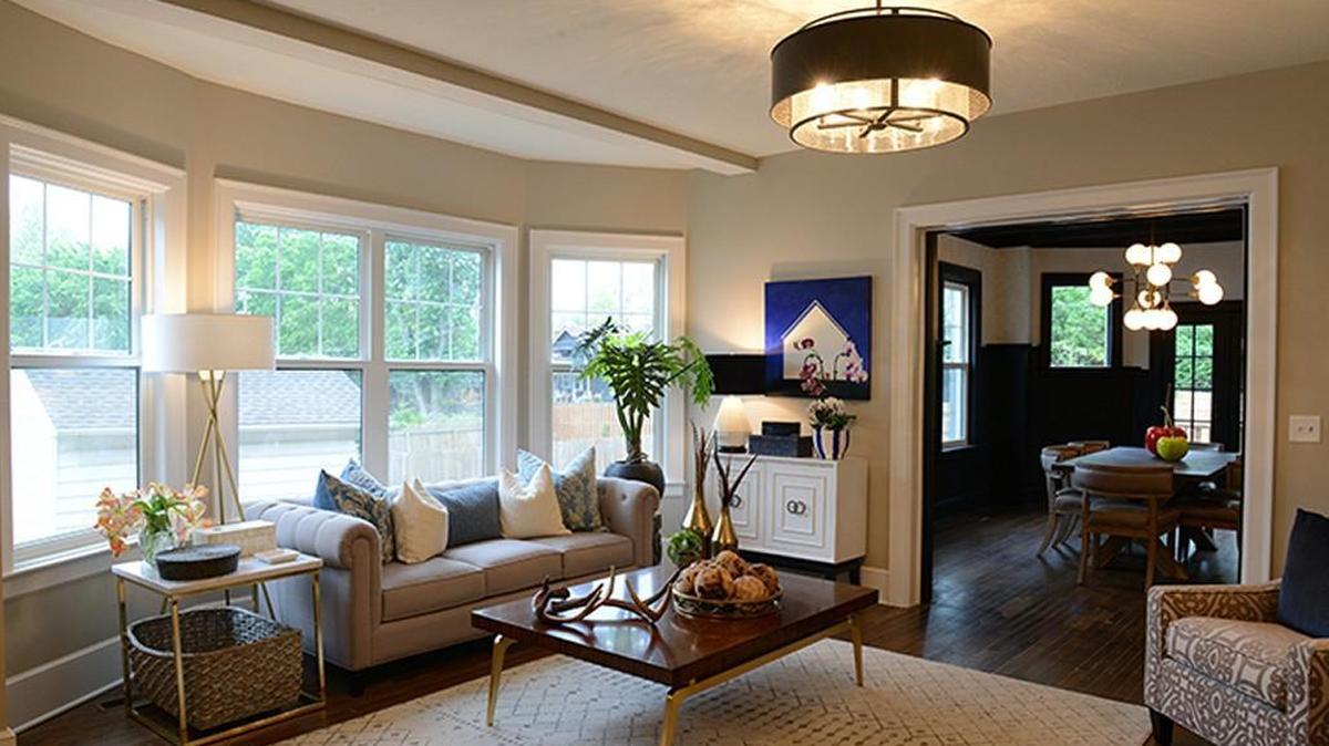 Tamara Day installed a new bay window to flood the living room with natural light.