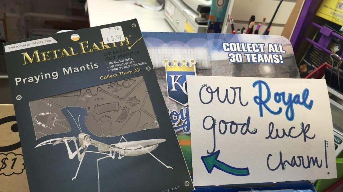 Brookside Toy and Science, at 330 W. 63rd St., took advantage of the demand for praying mantis accessories by placing their 3D models on their cash register. A sign subtly reminds customers of the insect’s importance.