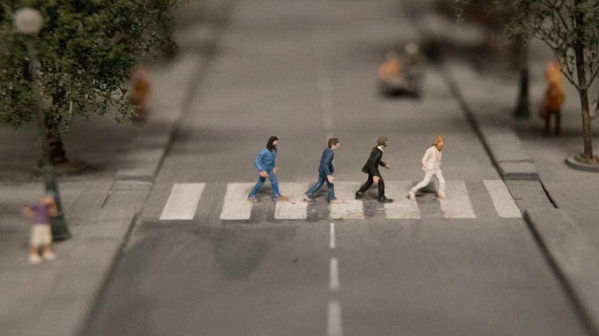 The Beatles crossing Abbey Road is just one of the more whimsical parts of the new Gulliver's Gate exhibit.