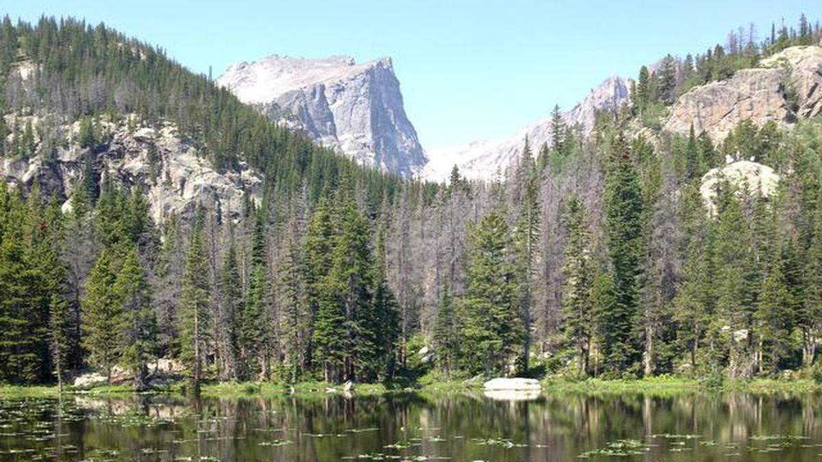 
Hikers can catch scenic views of Nymph Lake in the Bear Lake Corridor Trails area on the eastern side of Rocky Mountain National Park.


