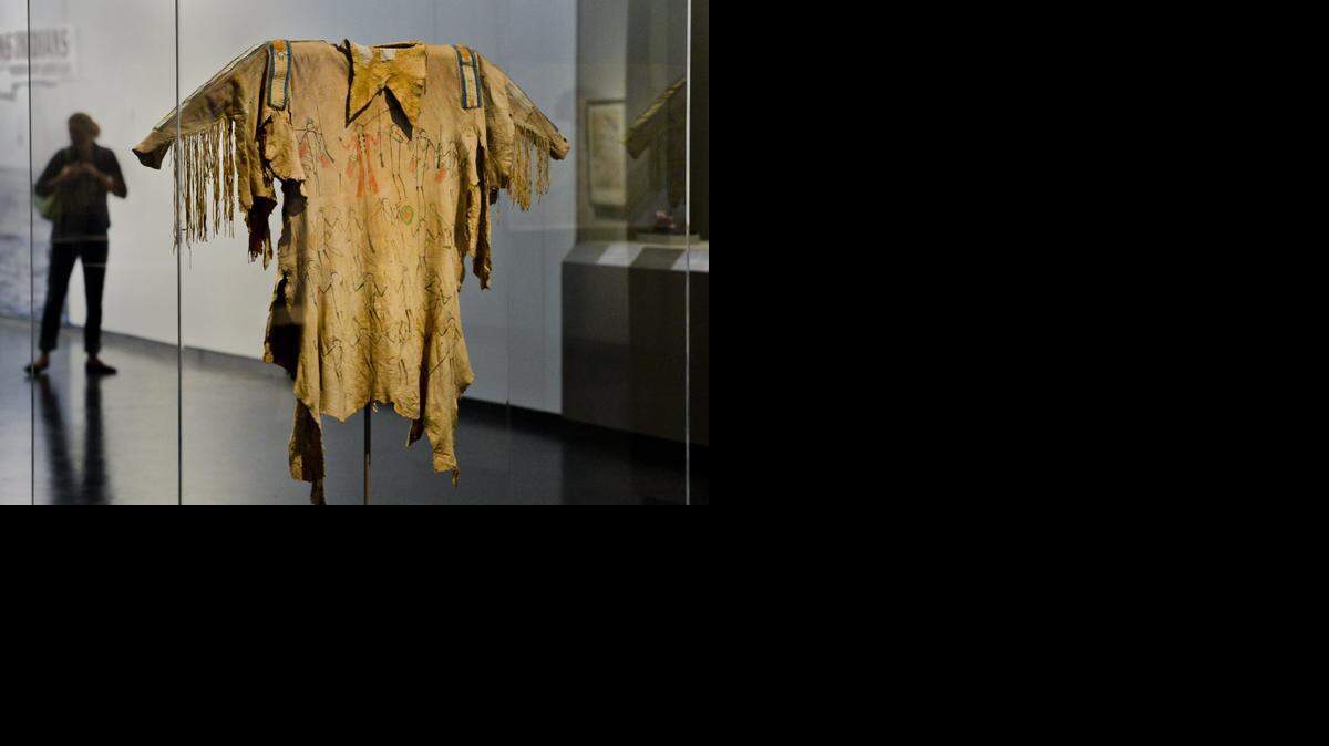 
A man’s shirt in the Plains Indian exhibit at the Nelson-Atkins Museum. More than 130 works of art will be shown at the Nelson-Atkins through Jan. 11, 2015, when the exhibit moves on to the New York Metropolitan Museum of Art.
