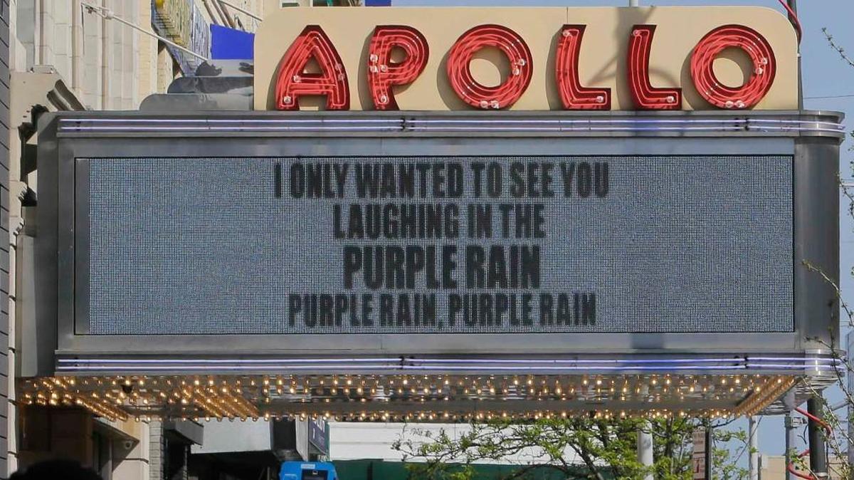 Pedestrians passed the Apollo Theater on Thursday in New York, with the marquee displaying lyrics from the performer’s songs. Prince was found dead at his home in suburban Minneapolis, according to his publicist. He was 57.