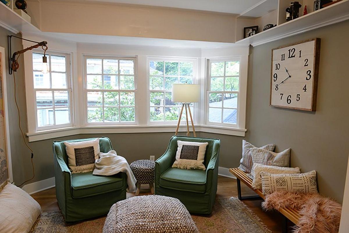 A nook in the Locust house is perfect for reading.