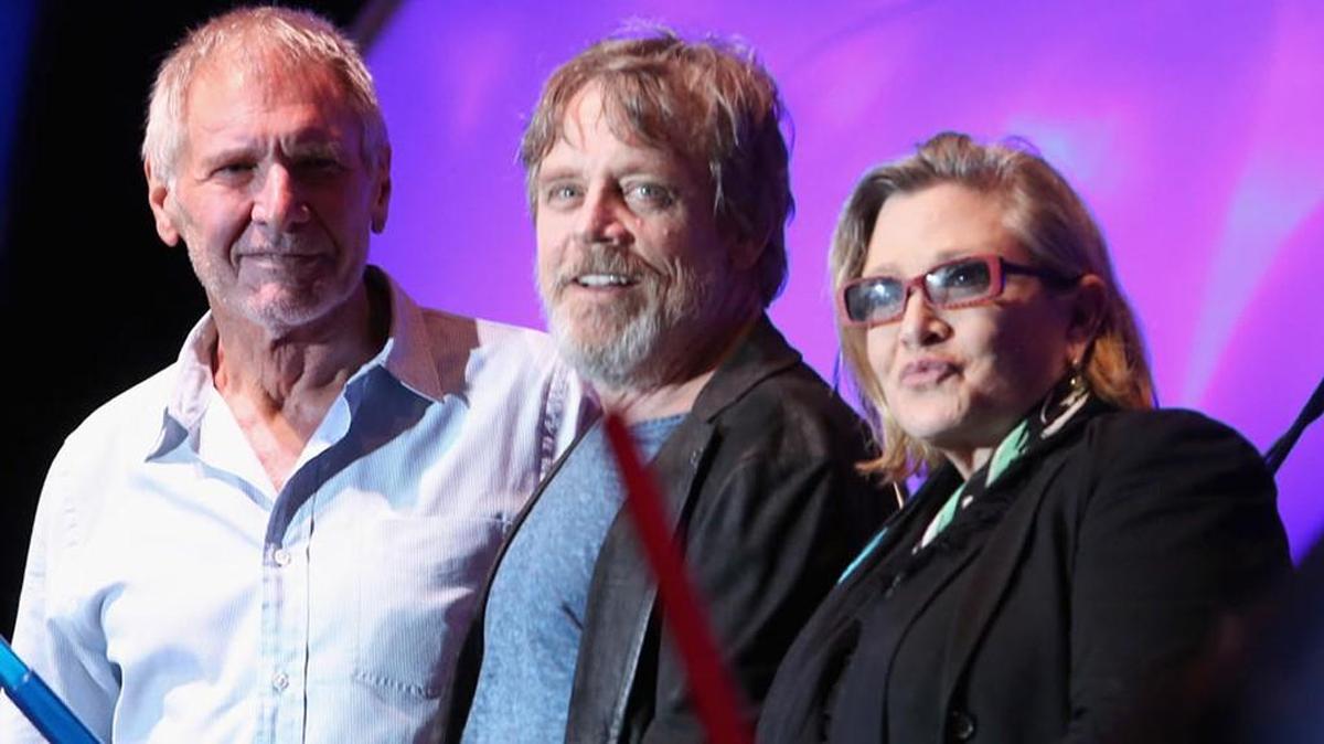 Harrison Ford, Mark Hamill and Carrie Fisher