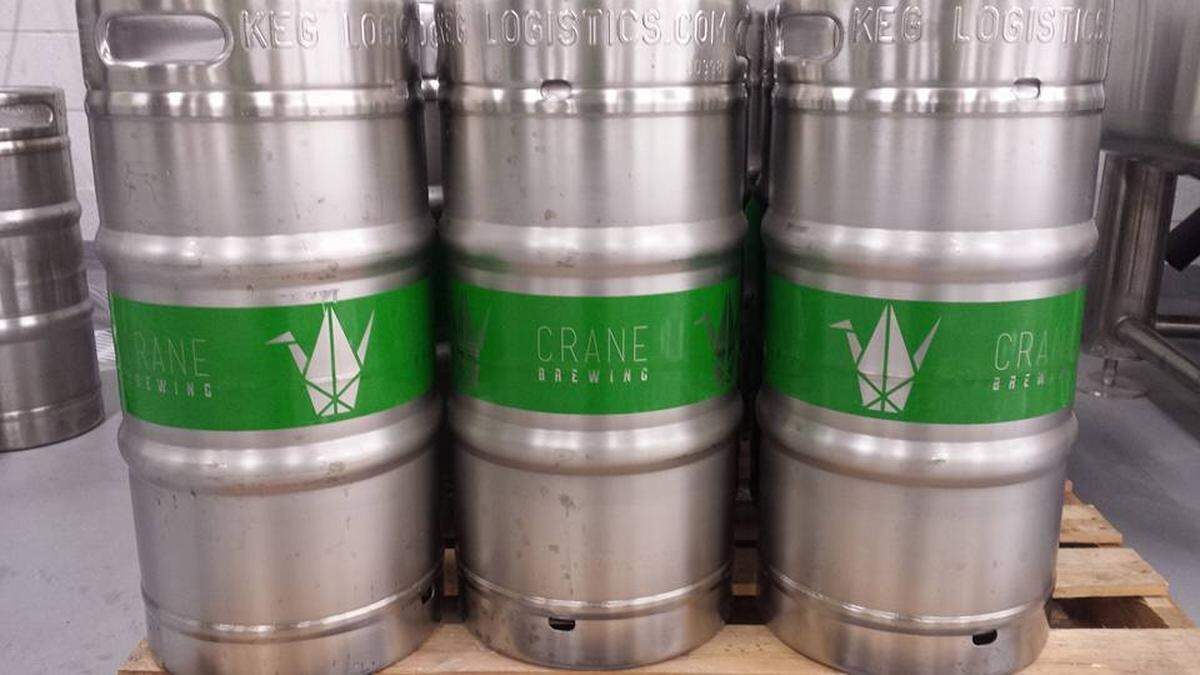 Kegs from Crane Brewery