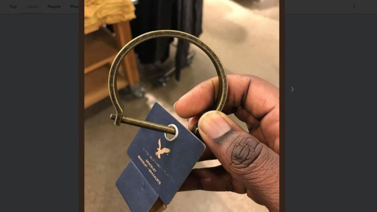 American Eagle pulled a men’s bracelet amid outcry that it resembles a slave shackle.