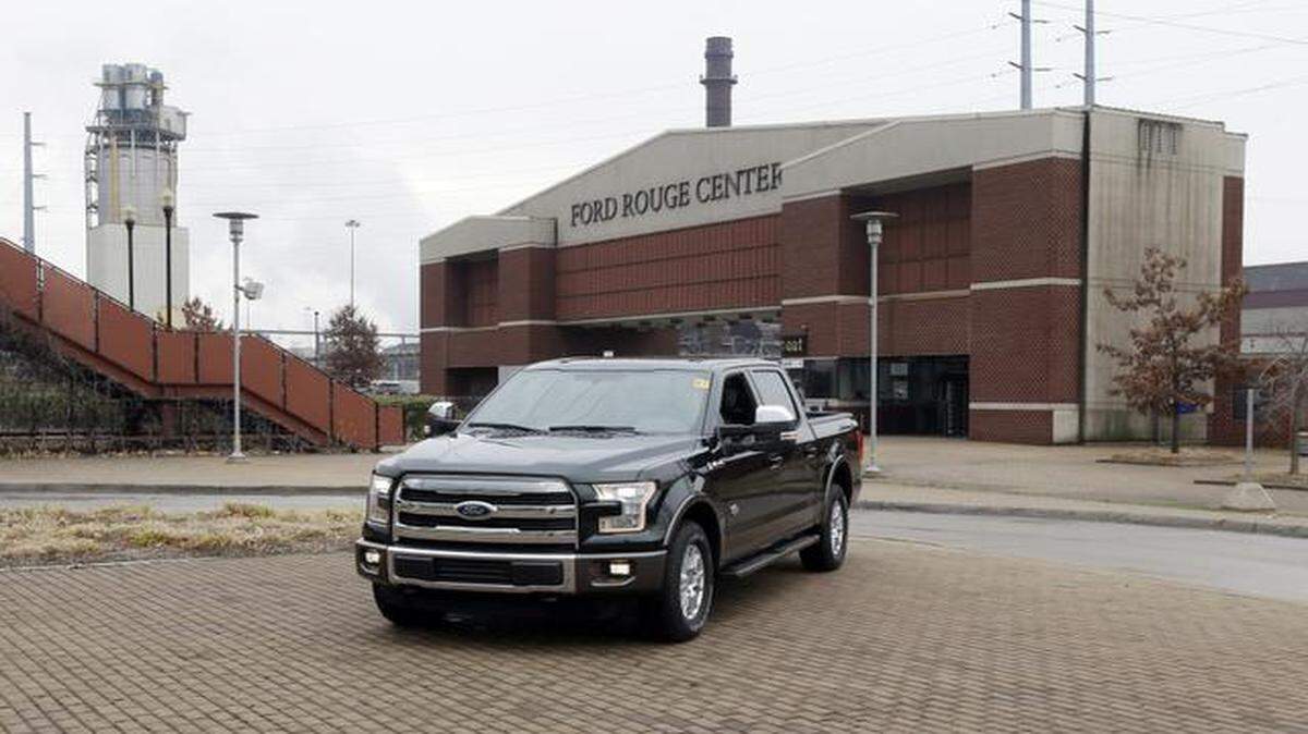 
The new Ford F-150 truck is seen at the Rouge plant in Dearborn, Mich. It’s the automaker's biggest bet in decades: an aluminum-sided F-150 that could set a new industry standard — or cost the company its pickup truck crown. It will arrive on U.S. dealer lots next month.
