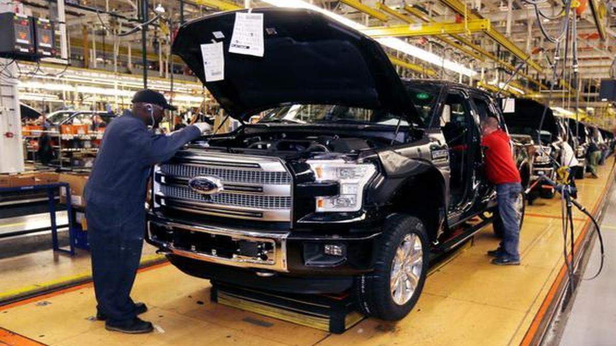 
In this Nov. 6 photo, the new Ford F-150 truck is assembled at the Rouge Truck Plant in Dearborn, Mich.
