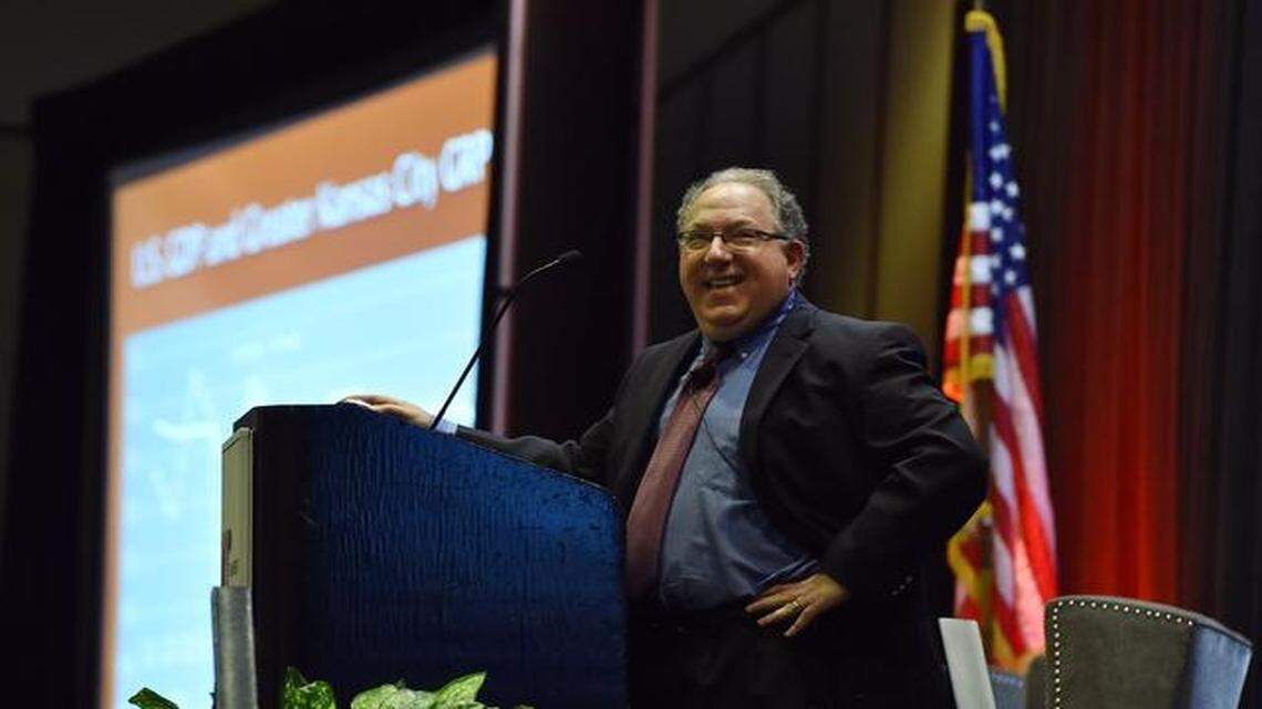 
Local growth will “finally translate into significant job growth,” said the forecast prepared by Frank Lenk, director of research services at the Mid-America Regional Council. By his math, that means close to 20,000 new jobs in the area next year. “That will be the most jobs we’ve added since 2007,” Lenk told an audience of mostly business leaders Tuesday at the Sheraton Kansas City Hotel at Crown Center.
