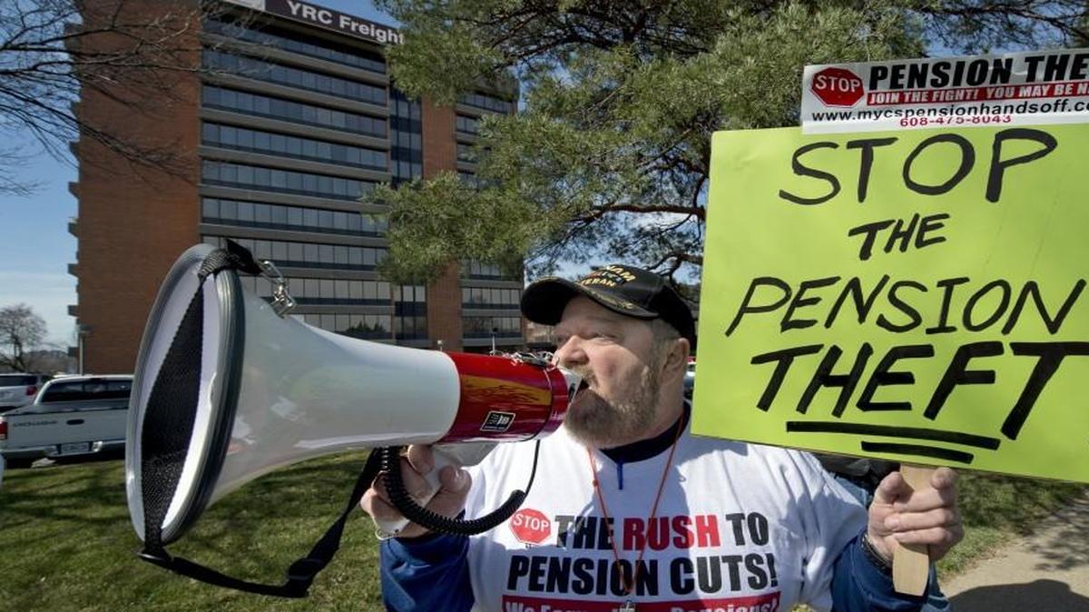 Teamsters retirees including David Scheidt have protested pension cuts proposed by the Central States Pension Fund.