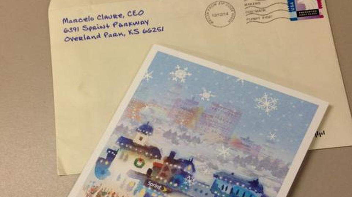 
Greeting cards from Sprint CEO Marcelo Claure are reaching the mailboxes of 750,000 customers this holiday season.
