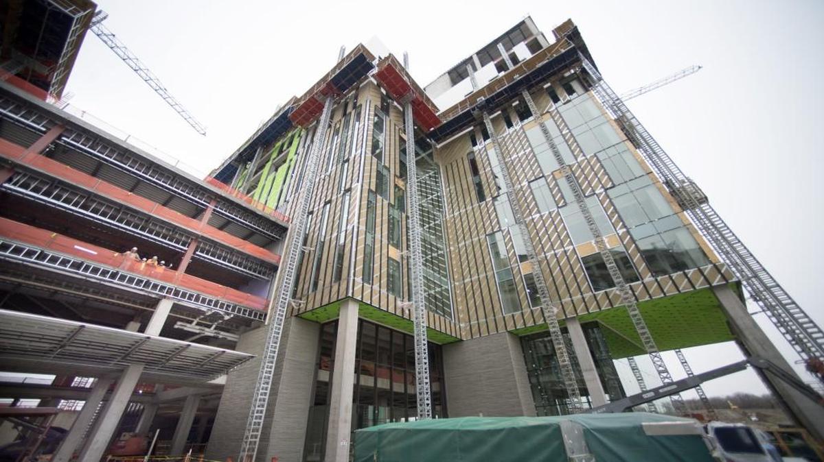 Cerner says the south Kansas City campus now under construction eventually will house 16,000 workers. The first two office towers are expected to be ready for occupancy by about 3,500 workers in early 2017.
