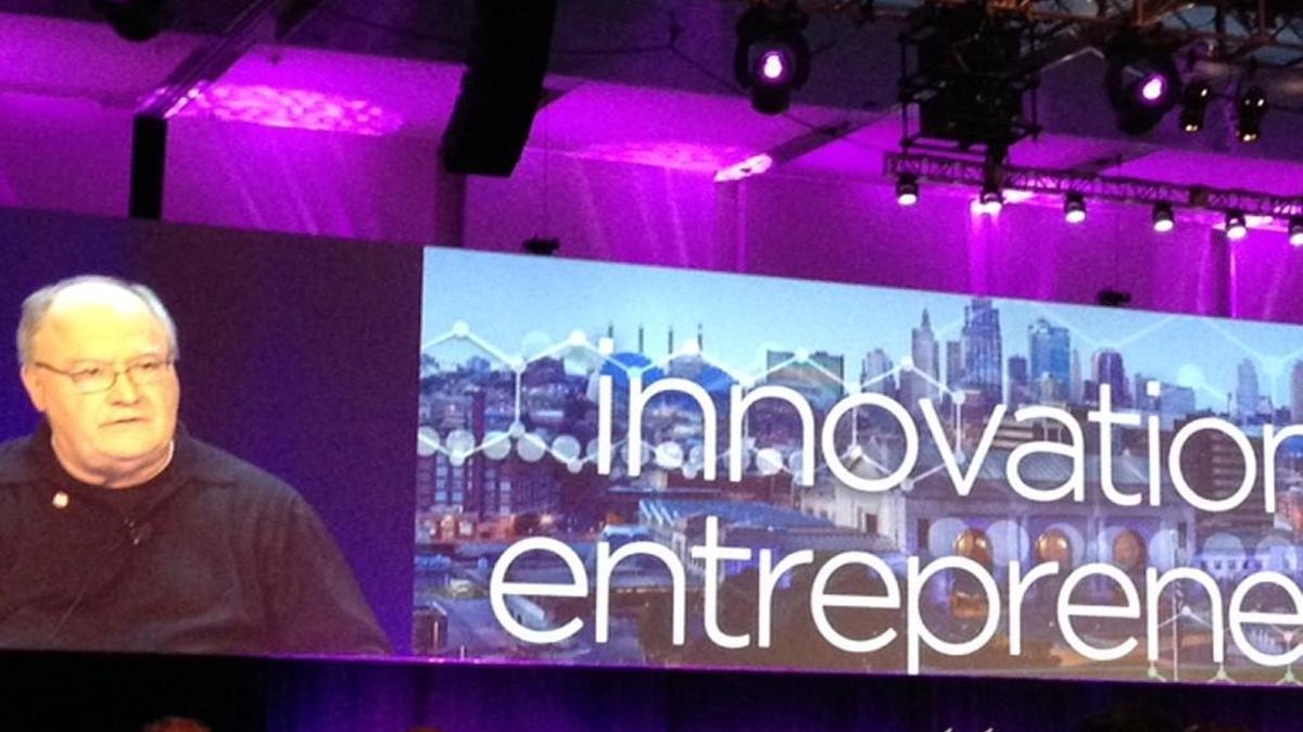 Projected on the big screen at the Kansas City Convention Center, Ron LeMay told about 1,500 people at the Kansas City Area Development Council’s annual meeting Friday that innovation and entrepreneurship are the keys to growth.