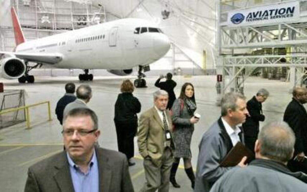 
In January, a group toured the overhaul base at KCI where Aviation Technical Services announced additional airline work on Thursday.
