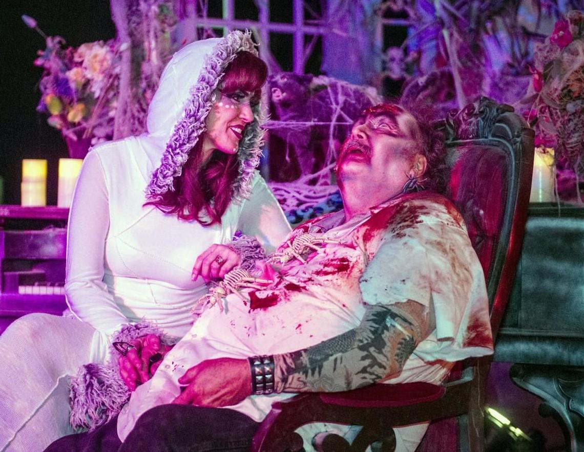 Amber Arnett-Bequeaith (left) is vice president of Full Moon Productions, which owns and operates the Edge of Hell, The Beast and Macabre Cinema in the West Bottoms.