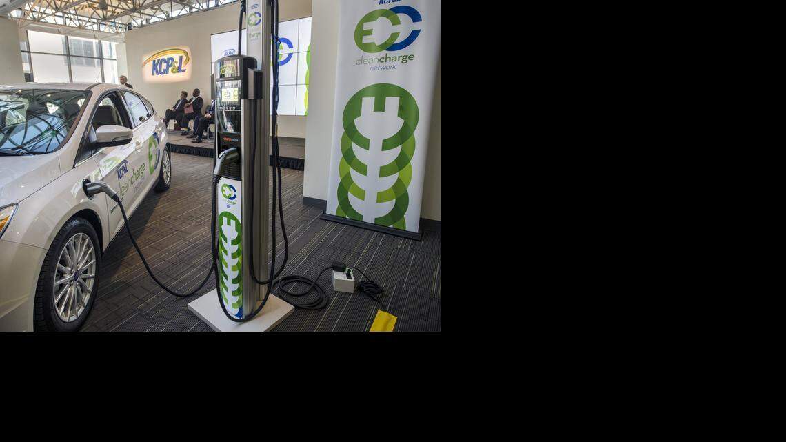 
An electric car and charger were displayed Monday as KCP&L announced the Clean Charge Network of charging stations. A few of the chargers have already been installed in the KC area, and the entire network should be deployed by summer.
