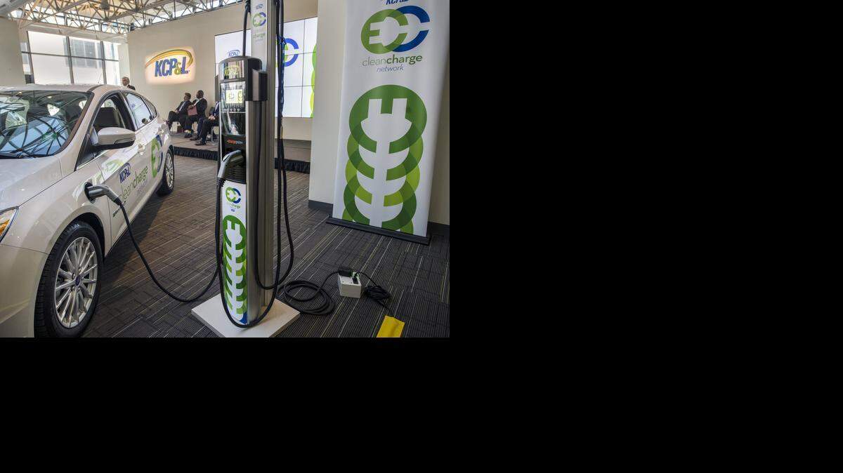 
An electric car and charger were displayed Monday as KCP&L announced the Clean Charge Network of charging stations. A few of the chargers have already been installed in the KC area, and the entire network should be deployed by summer.
