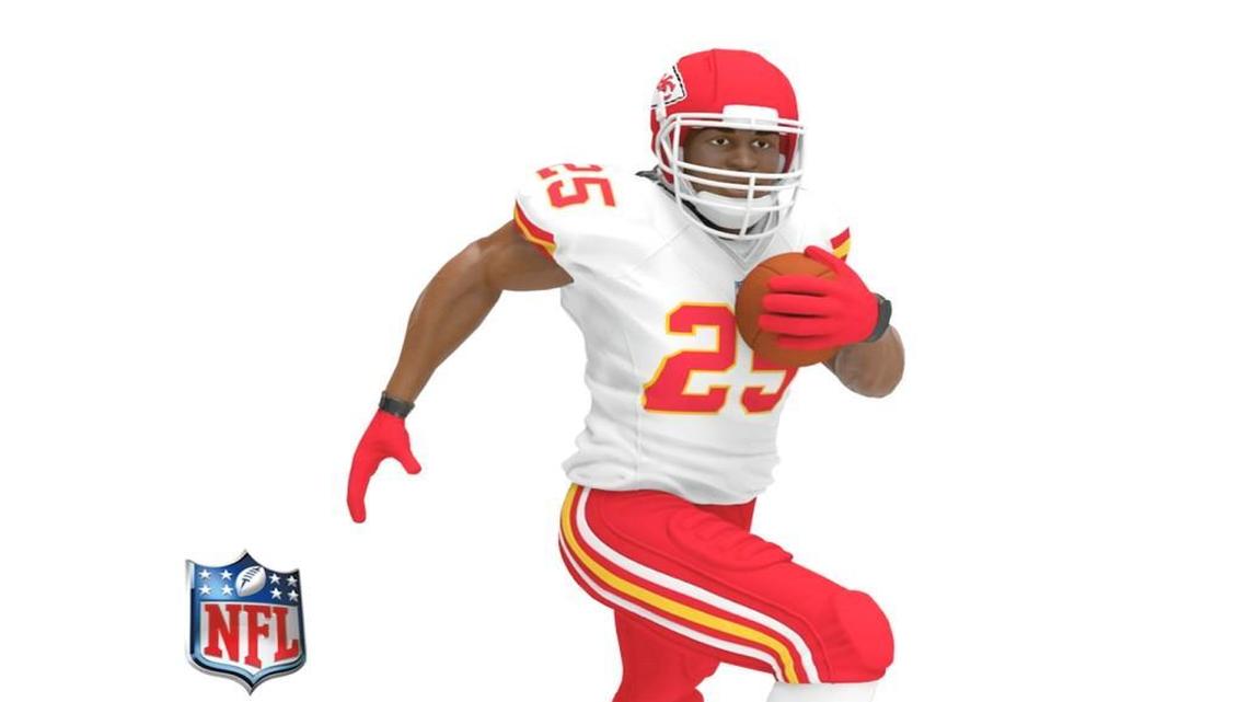 Hallmark’s Keepsake Ornament collection this year immortalizes one of the Kansas City Chiefs’ greats: Jamaal Charles.